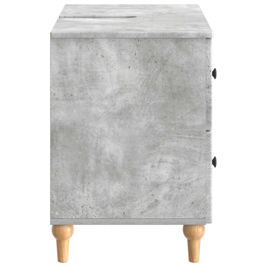 Armadio per Lavabo da Bagno ALKMAAR Grigio Cemento 896138