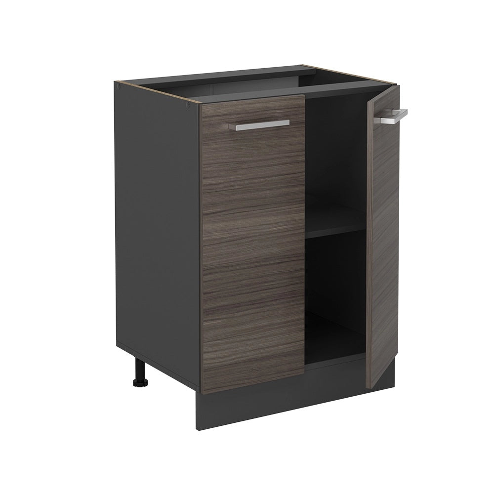 Mobiletto base cucina R-Line Grigio nobile/Antracite 60 cm, PL Rovere Vicco