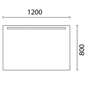 Lineabeta - Specchio LED Europa 120x80cm dimmerabile con cornice nera