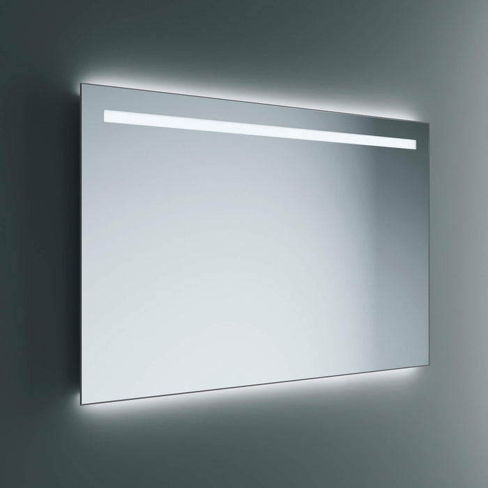 Lineabeta - Specchio LED Europa 120x80cm con cornice nera e antiappannamento