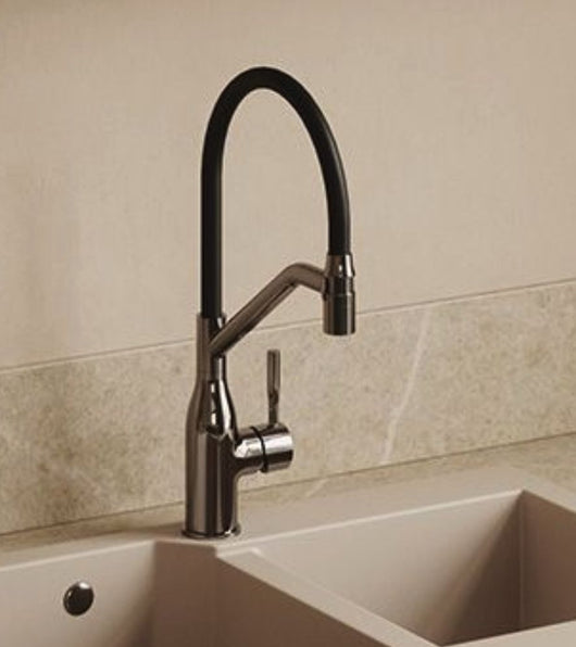 Rubinetto Lavello Cromato| Beccuccio Flessibile a U, Design Moderno e Risparmio Idrico