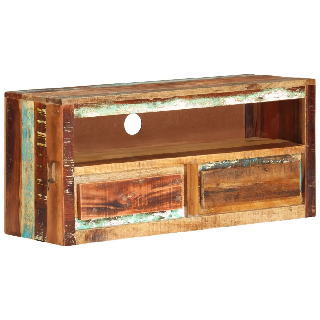 Mobile Porta TV 88x30x40 cm in Legno Massello di Recupero 339514