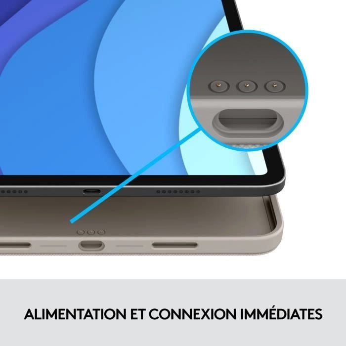 Custodia con tastiera rimovibile - LOGITECH - Combo Touch - Per iPad Pro 11 pollici (1a, 2a, 3a e 4a generazione) - Colore sabbia