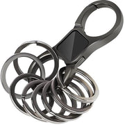 2 pezzi di chiavi con chiusura rapida – Organizzatore di chiavi a doppia clip per uomo e donna – Organizzatore di chiavi (nero)