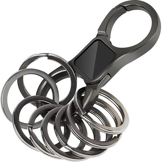 2 pezzi di chiavi con chiusura rapida – Organizzatore di chiavi a doppia clip per uomo e donna – Organizzatore di chiavi (nero)