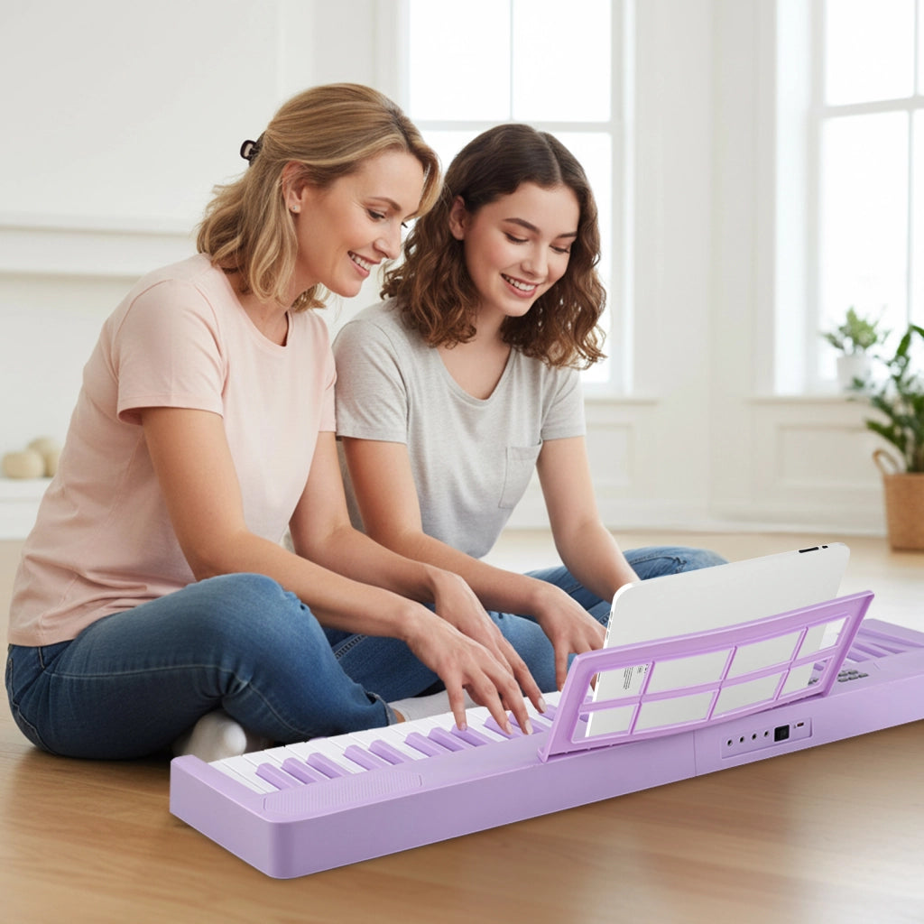Tastiera pianoforte pieghevole 61 tasti midi cuffie pedale sustain-Tastiera elettronica portatile principianti Viola