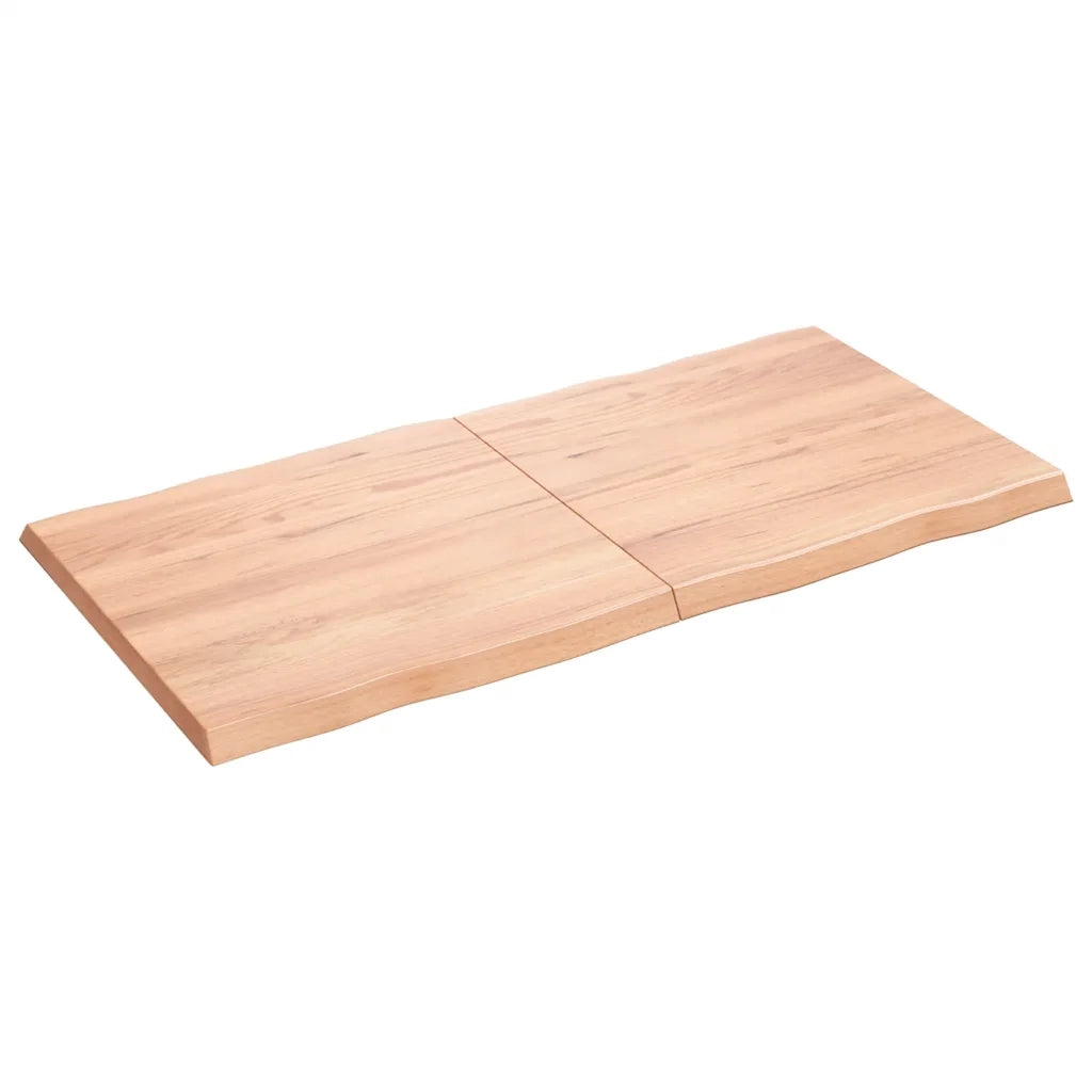 Piano Tavolo | Superficie Tavolo | Piano Scrivania Marrone Chiaro 120x60x(2-4) cm Rovere Non Trattato