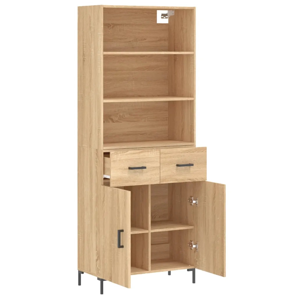 Credenza Rovere Sonoma 69,5x34x180 cm in Legno Multistrato 3200516