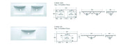Lavabo per mobile a due vasche 120 cm Lavabi per mobile 121 x 17 x 46 cm