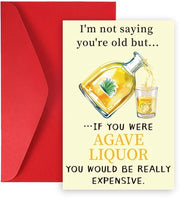 Carta di auguri umoristica tema tequila - Dimensioni 20,5x13,5 cm - Busta rossa - Carta di auguri per lui/lei
