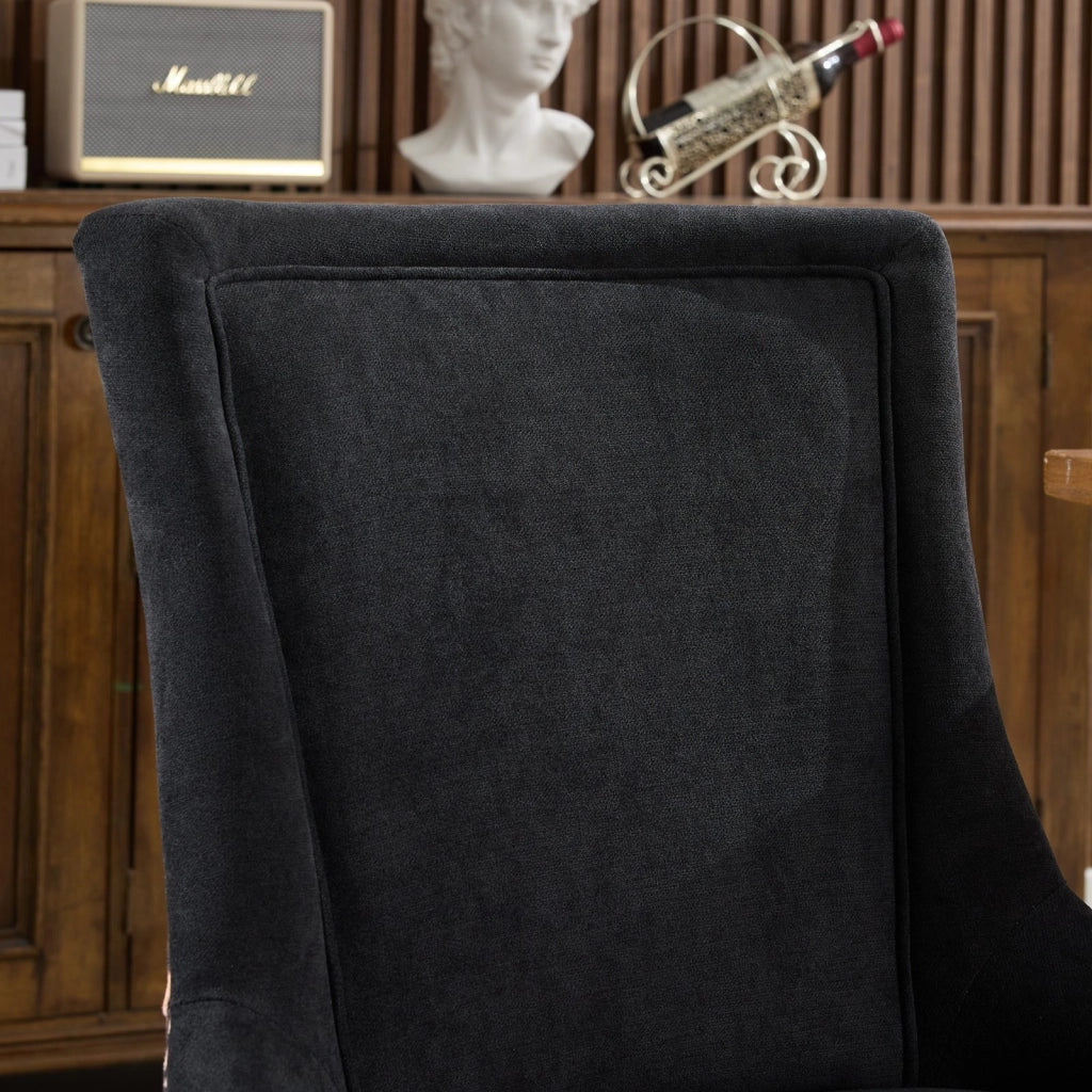 Set 2 Sedie da Pranzo Imbottite in Tessuto con Gambe in Legno Naturale ¨C MINIMAL ¨C Leopardato, Borchie Bronzo