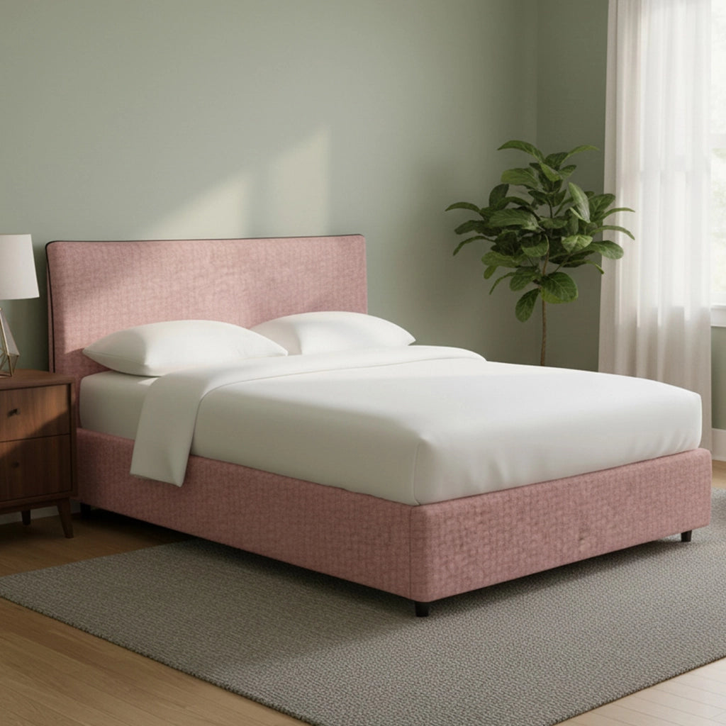 Oldham, Letto Piazza e Mezza Sfoderabile Made in Italy, Rosa