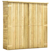 Casetta da giardino cabina ripostiglio casetta da esterno robusta casetta per attrezzi 163 x 50 x 171 cm pino marrone impregnato 02_0022405