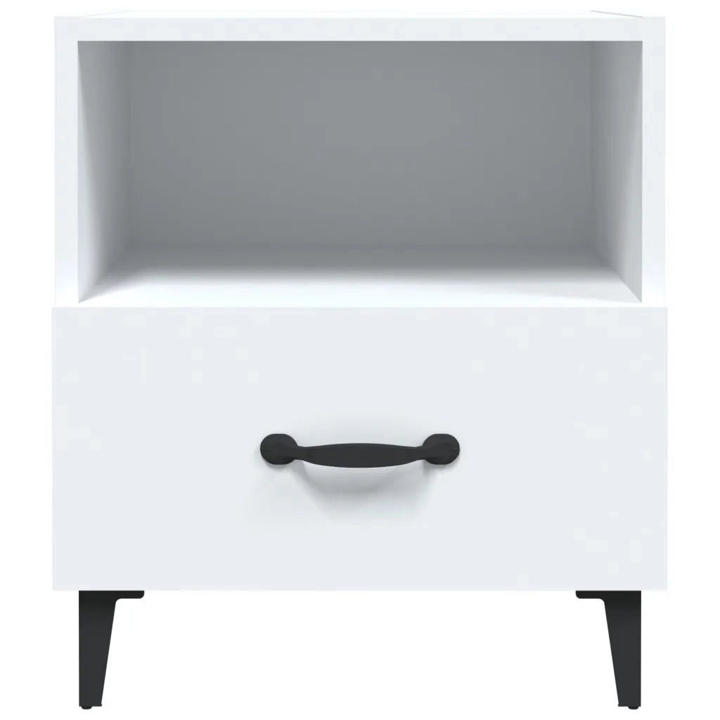 Comodini 2 pz Bianchi in Legno Multistrato cod mxl 30784