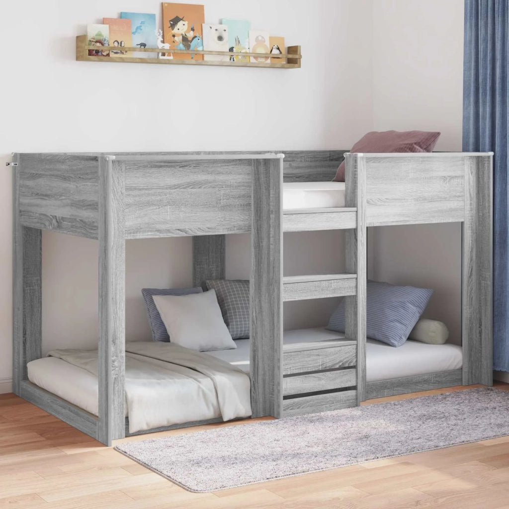 Struttura letto a terra Grigio Sonoma 100 x 200 cm 893553