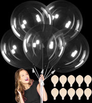 Gigantesco pallone da 90 cm - 10 pezzi, trasparente, lattice in diverse colori per matrimonio, compleanno, battesimo, laurea, Natale.