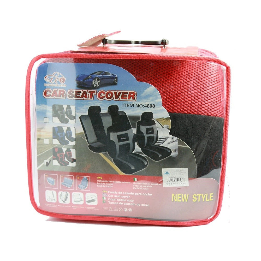 Trade Shop - Coprisedili Auto Universali Copri Sedili Anteriori Posteriore Poggiatesta 4808 -