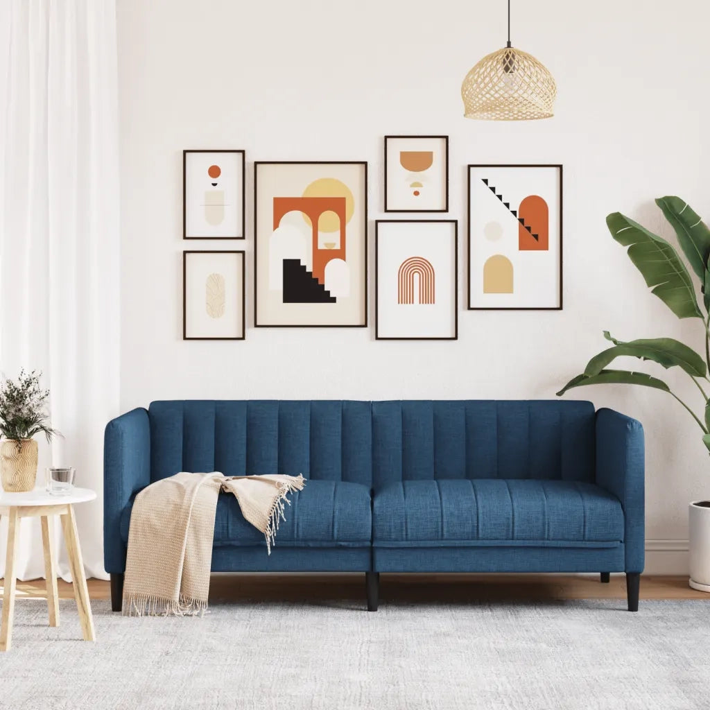 Divano a 2 Posti Blu in Tessutocod mxl 91468