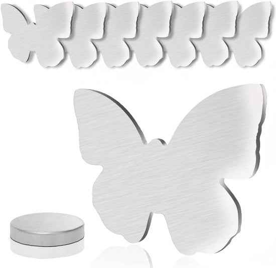 8 pezzi - clip per tovagliato - Clip magnetica per tovagliato a forma di farfalla in acciaio inossidabile - Clip pratica e creativa per tovagliato - Adatta per feste, campeggi, matrimoni, giardini e pic nic