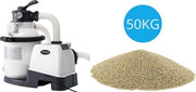 Pompa per filtro di sabbia 5700 L/u & Sabbia per filtro 50 kg