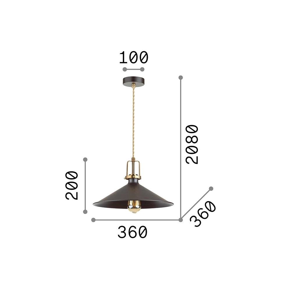 Sospensione Industrial-Minimal Eris-4 Metallo Bianco 1 Luce E27