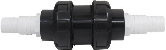 Terugslagklep 32/38mm - Connettore Universale - Materiale Resistente in Plastica - Per Tubo da Giardino/Pompa Idraulica - Protezione Antiriflusso - Facile da Montare