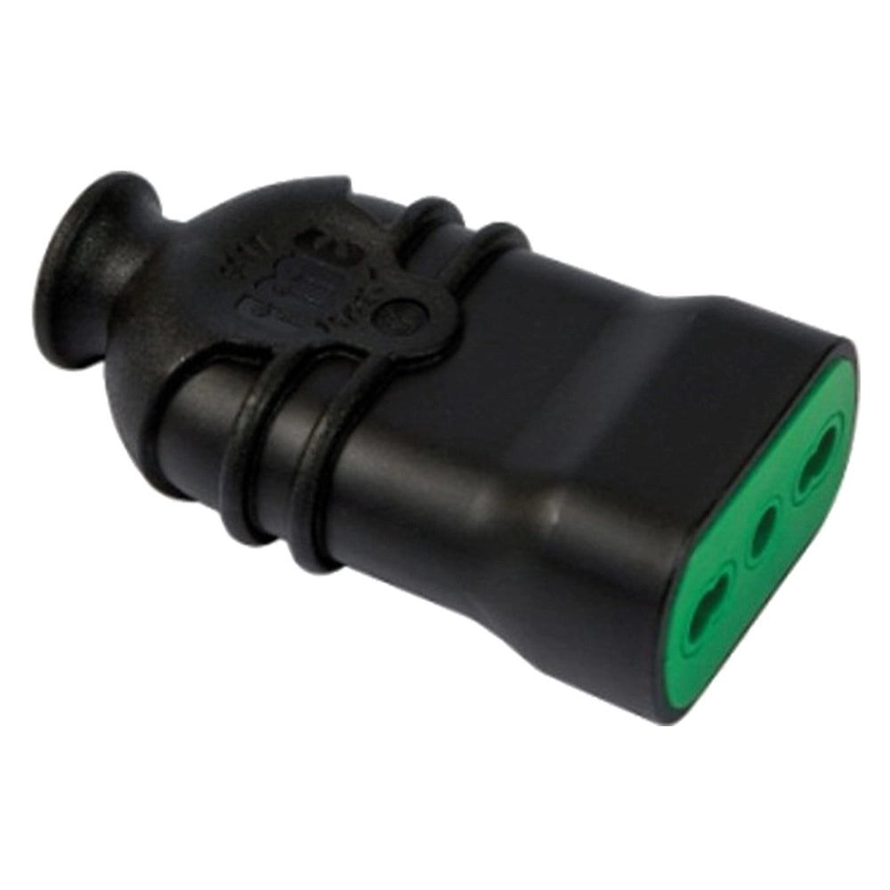 PRESA ALTA RESISTENZA 'HI-PRO' 2P+T 10A - colore nero  - FANTON