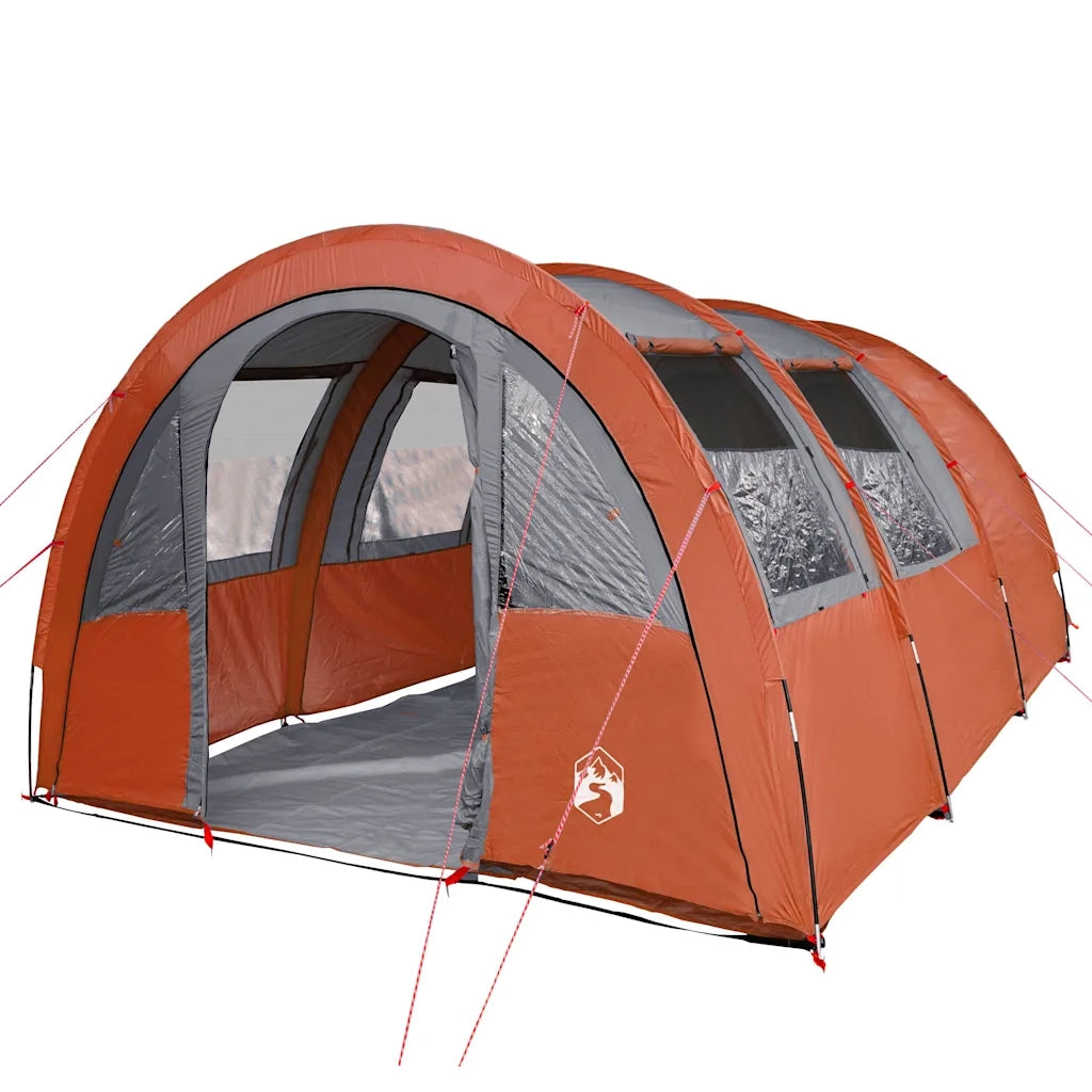 Tenda da Campeggio a Tunnel per 4 Persone Grigio e Arancione 94402