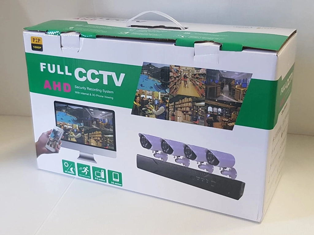 KIT VIDEOSORVEGLIANZA AHD IP CLOUD DVR 4 CANALI 4 TELECAMERE HD INFRAROSSI - ZENCOCCO