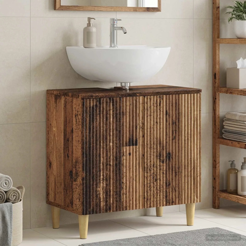 Armadio per Lavabo da Bagno ARNHEM Legno antico 896573