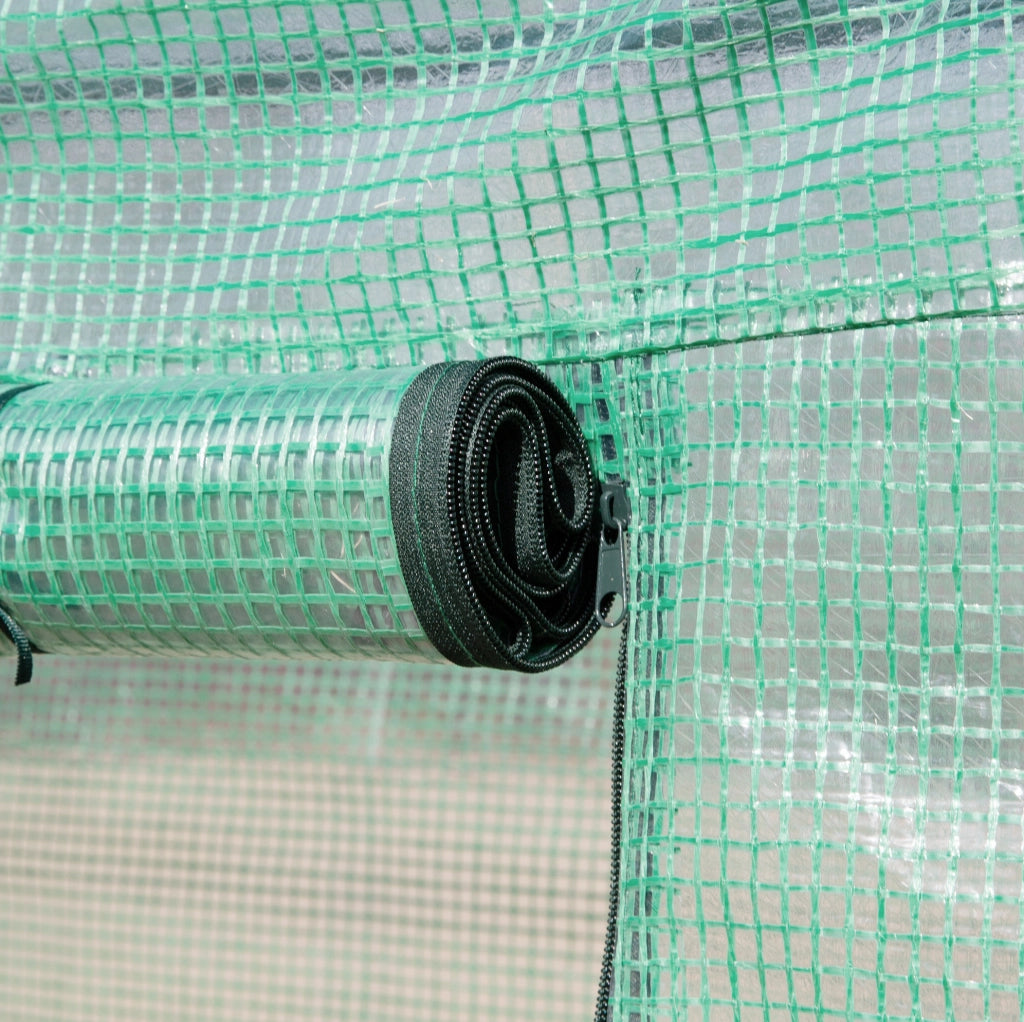 Serra a tunnel verde 295 x 200 x 200 cm con 6 finestre