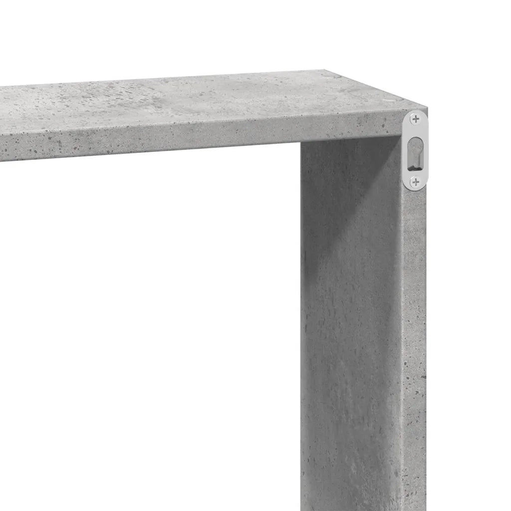 vidaXL Mobile a Parete 100x16x30cm Grigio Cemento in Legno Multistrato