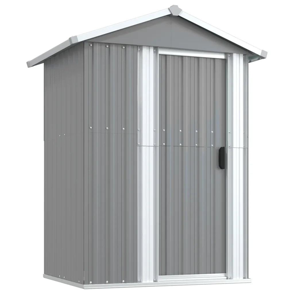 Capanno da Giardino Grigio 126x97,5x177 cm Acciaio Zincatocod mxl 69504