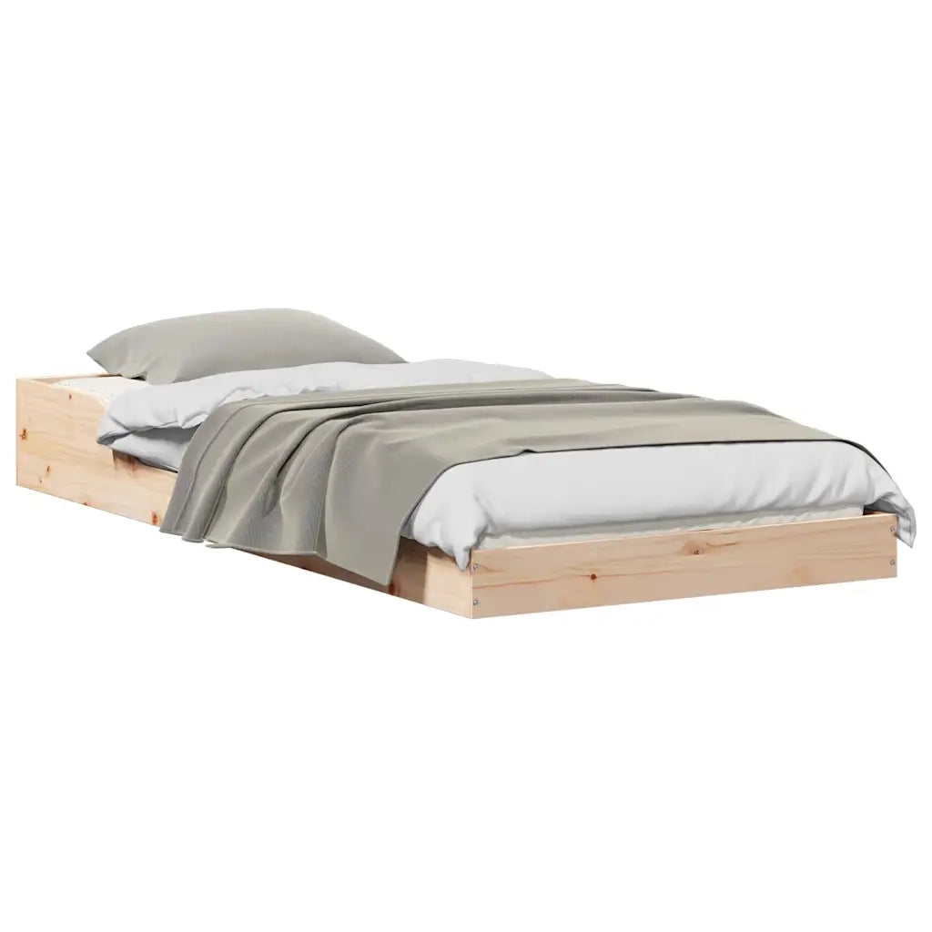 vidaXL Struttura del letto Marrone Legno di pino massello