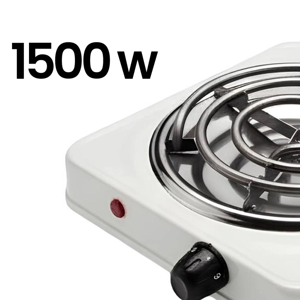 Rechaud Elettrico Portatile 1500W Piastra Riscaldante 21cm Compatto Bianco Avizar
