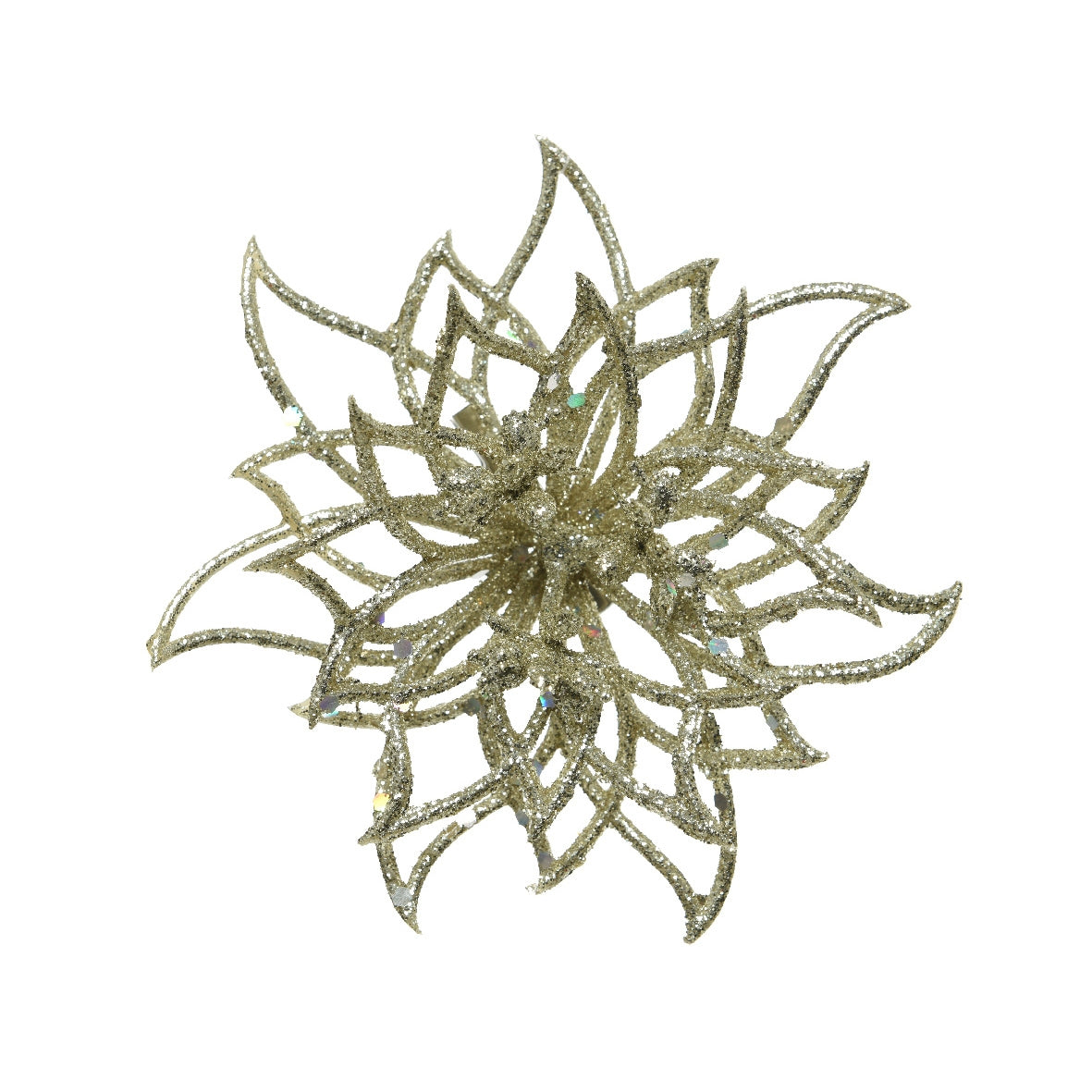 Poinsetta Glitter Champag 5 Cm