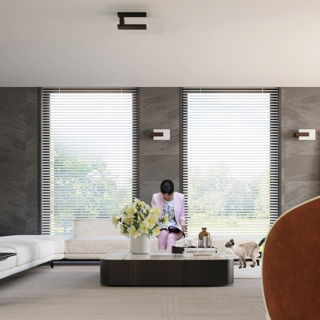 Applique/plafoniera NORKKA wenge legno 2xE27 Pure Lume