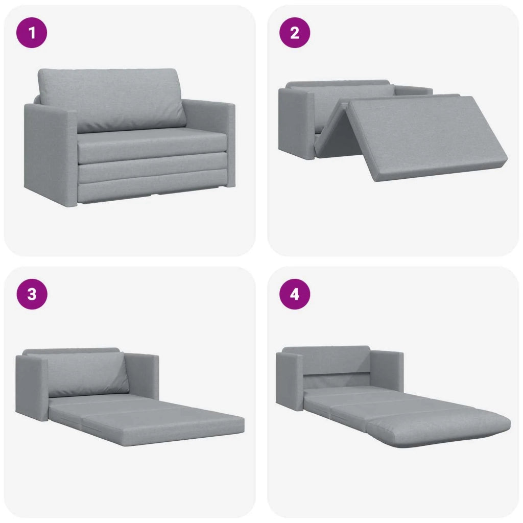 Divano letto 110cm Grigio chiaro Tessuto 4106691