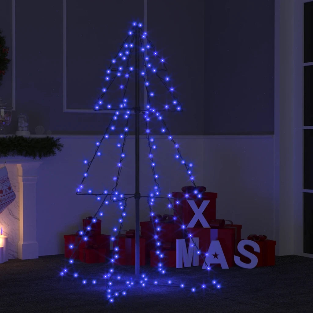 Albero di Natale | Decorazioni natalizie a Cono 160 LED per Interni Esterni 78x120 cm