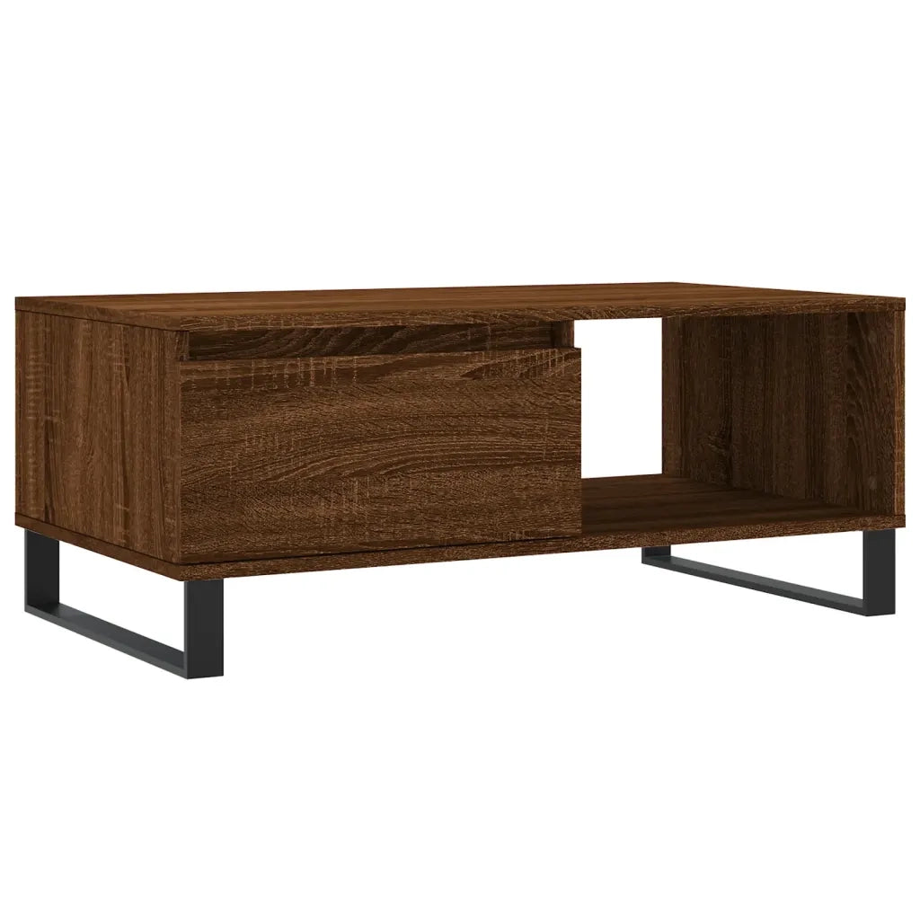 Tavolino da salotto | Tavolino da caff¨¨ | Tavolino da Soggiorno Rovere Marrone 90x50x36,5 cm in Multistrato