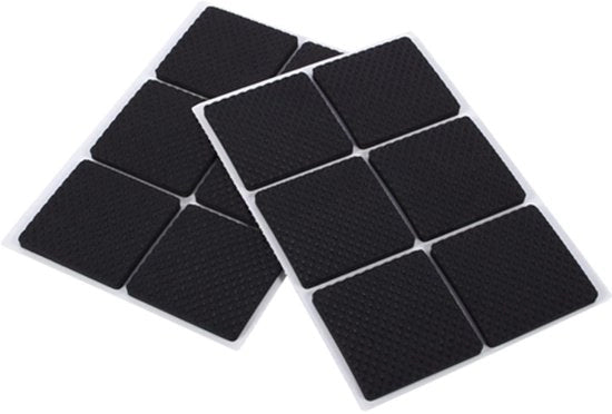 Pannelli Antiscivolo per Pavimenti - 12 Pezzi - Neri - Protezioni per Pavimenti - Accessori per Mobili - Dimensioni 4,6 cm x 4,6 cm