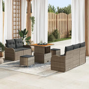 Set Divano da Giardino con cuscino 8 pcs Grigio polyrattan 3362208