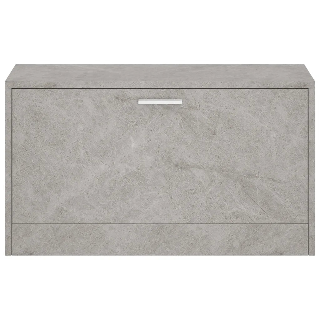 Scarpiera Grigio Cemento 80x24x45 cm in Legno Multistrato 342642