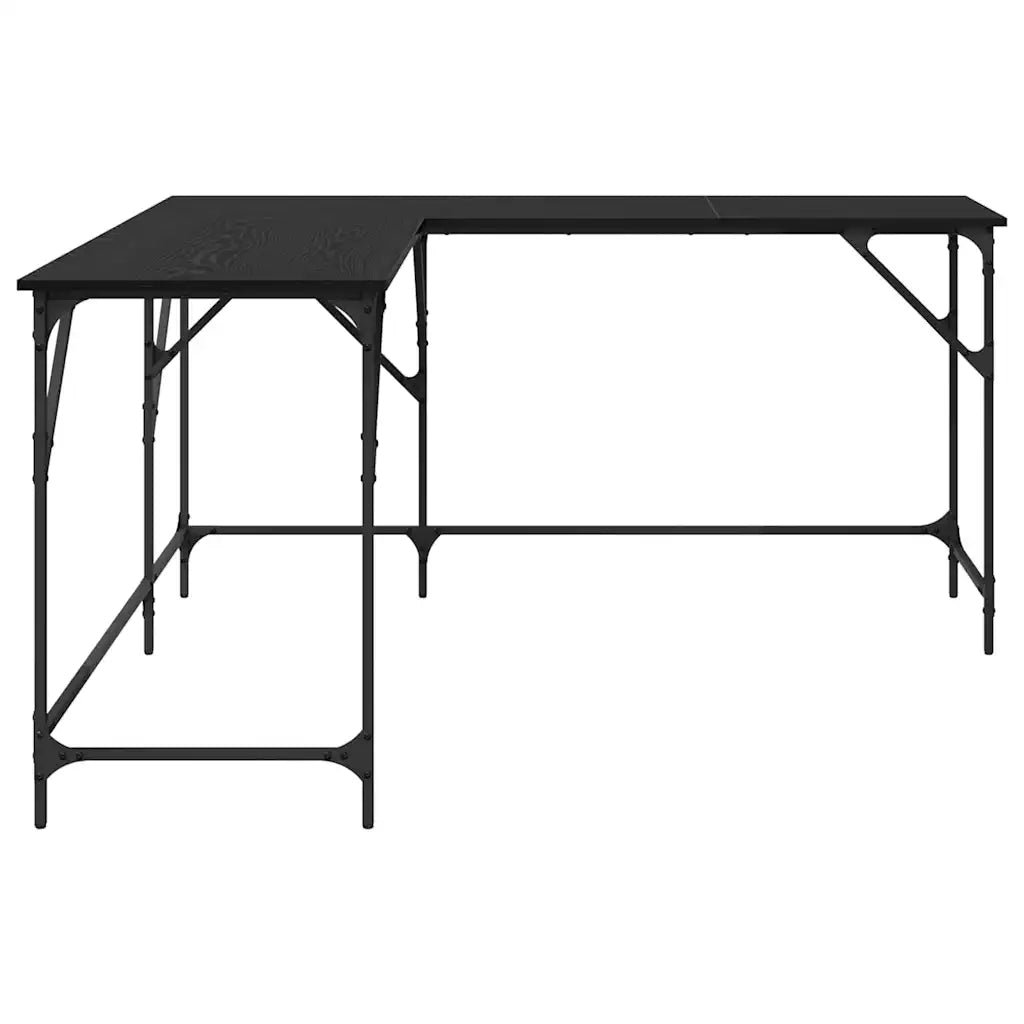 Scrivania Rovere Nero 149 x 149 x 75 cm Legno multistrato