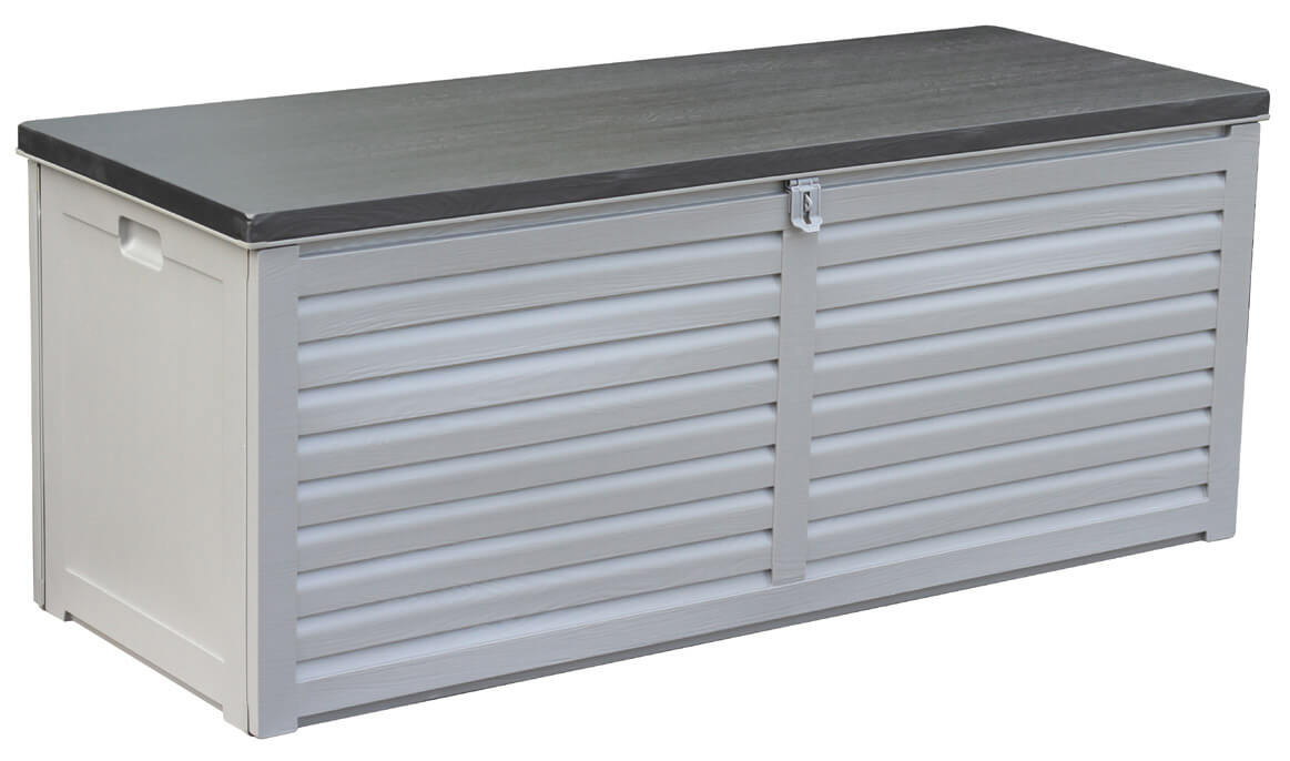 Baule Cassapanca da Esterno 143,5x53,4x56,8cm in Polipropilene Ranieri Grigio
