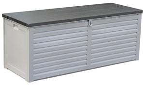 Baule Cassapanca da Esterno 143,5x53,4x56,8cm in Polipropilene Ranieri Grigio