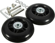 Set di Ruote di Carrello - Ruote di Riserva Bagaglio - Riparazione di Carrello - Silenzioso Duraturo - 64 x 18 mm - Nero