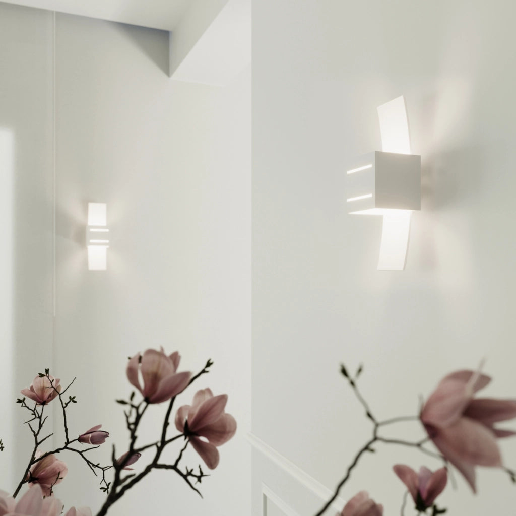 Applique Padova bianca vetro/alluminio G9 Pure Lume
