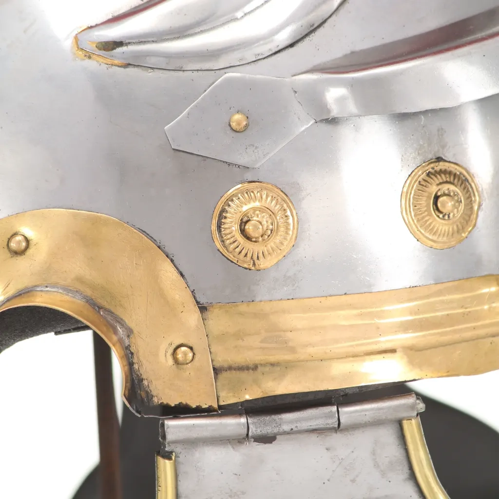 Elmo da Soldato Antico Romano per LARP in Acciaio Argento CFW9060546