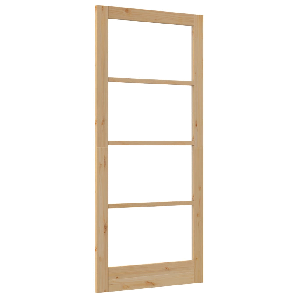 porta interna con vetro "ORKDAL" 93x211x4 cm in legno massello di pino